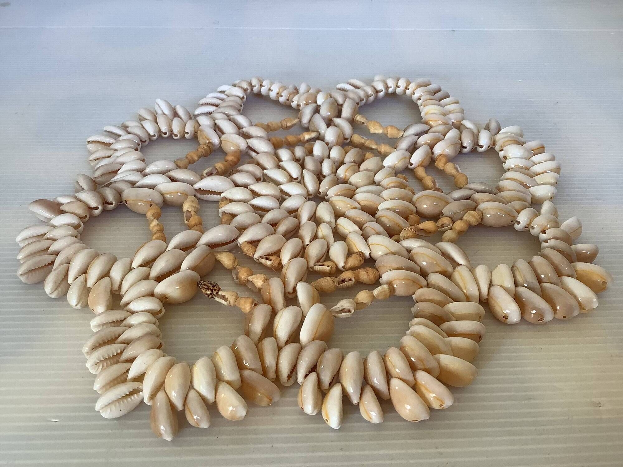 Trivet made of seashells