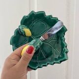 Vintage lemon butter dish in Vallauris slip