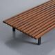 Cansado bench in mahogany by Charlotte Perriand, circa 1962.