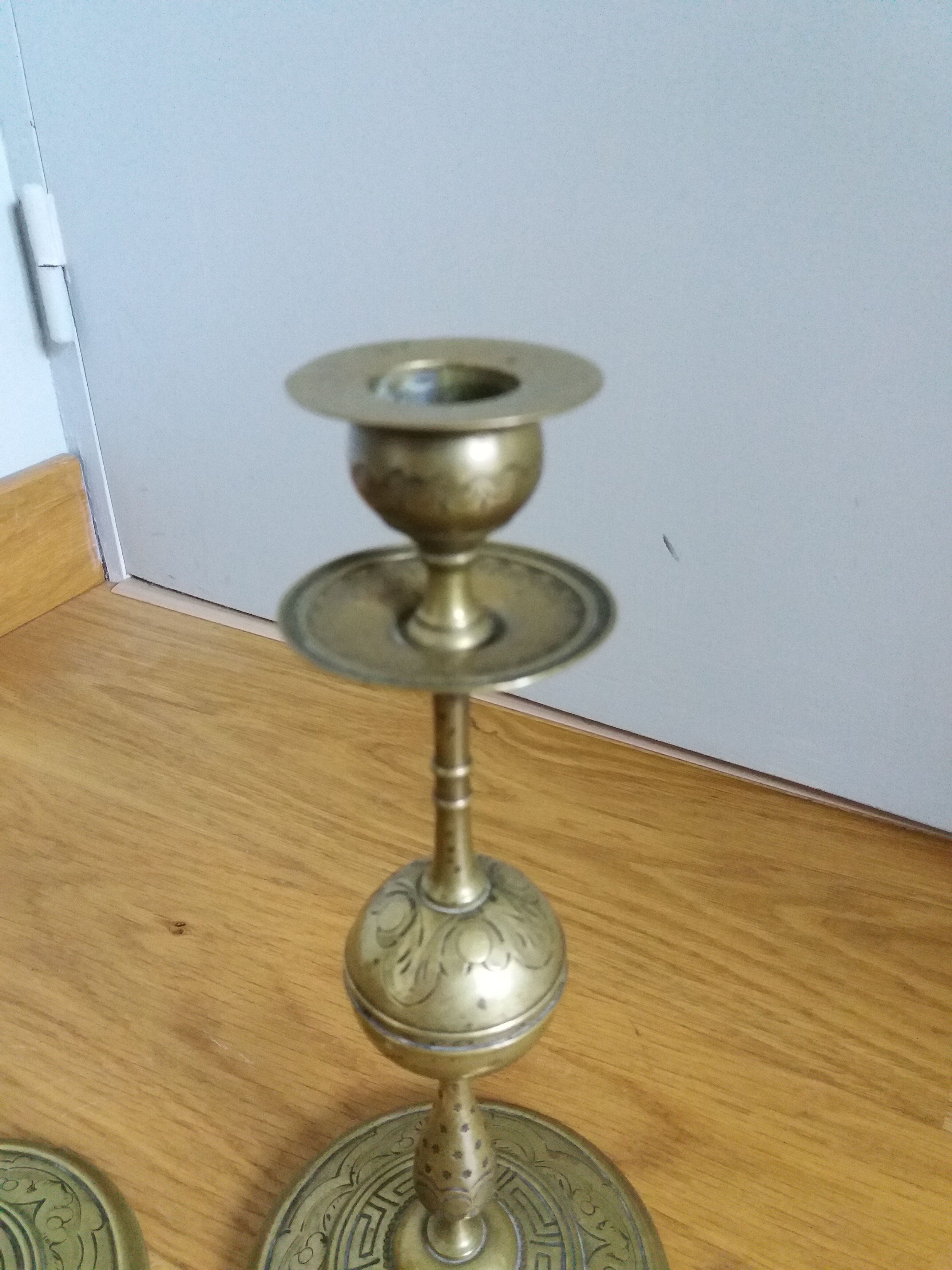 Brass candlesticks