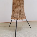 Vintage wicker mushroom lamppost