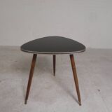 Table d'appoint triangulaire vintage, table basse, trépied