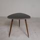 Triangular vintage side table, coffee table, tripod