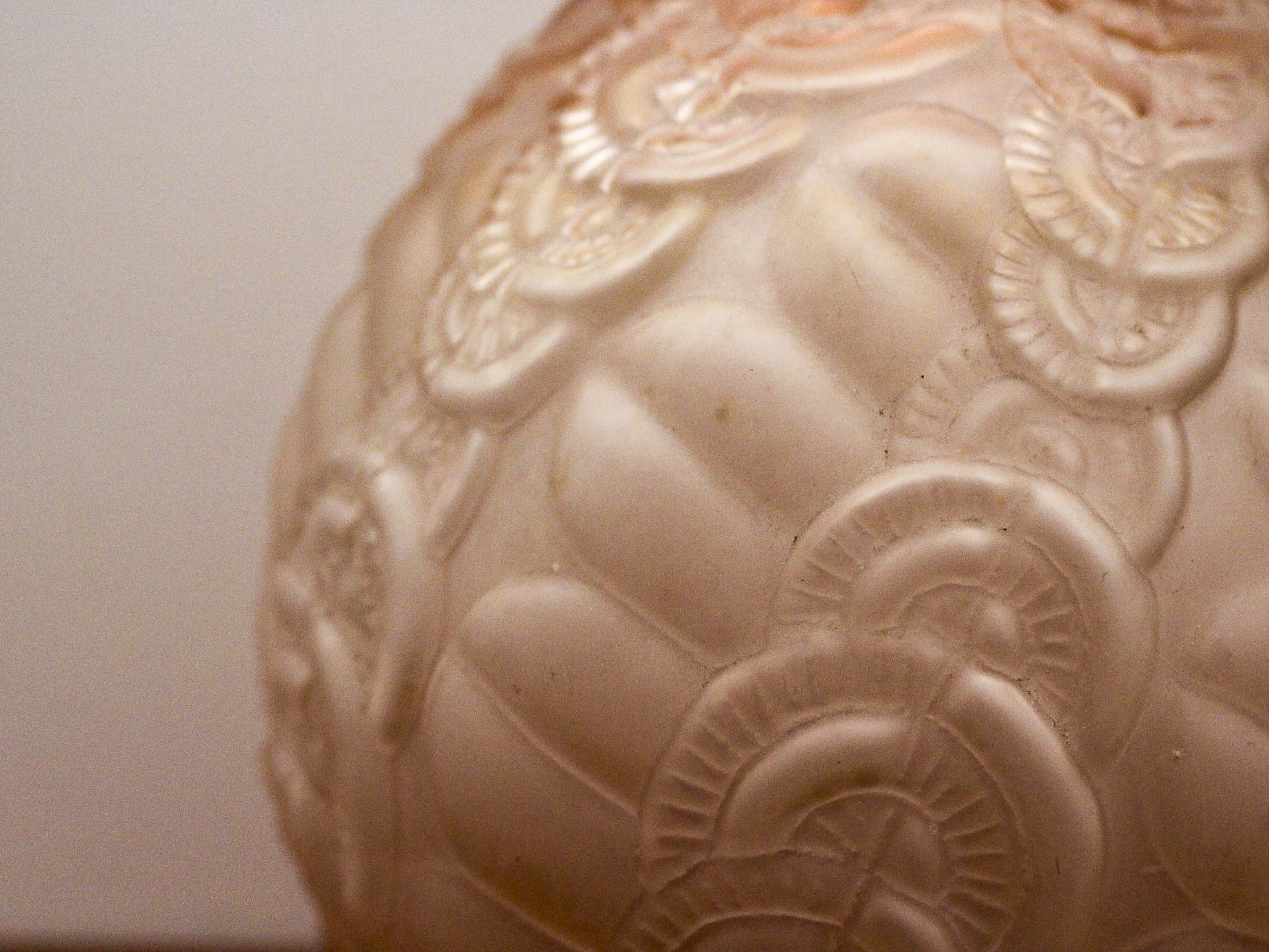 Pair of Art Deco glass ball vases