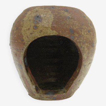 Bougeoir en céramique, grès pyrité, Guy Baudat, la Borne