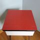 Stool shoeshine chest in formica and chromed metal