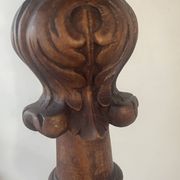 Antique carved wooden lamp 67cm