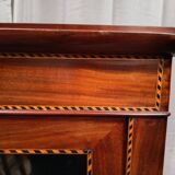 English style display cabinet in marquetry mahogany.
