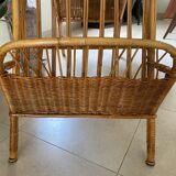 Old office in rattan and vintage bamboo