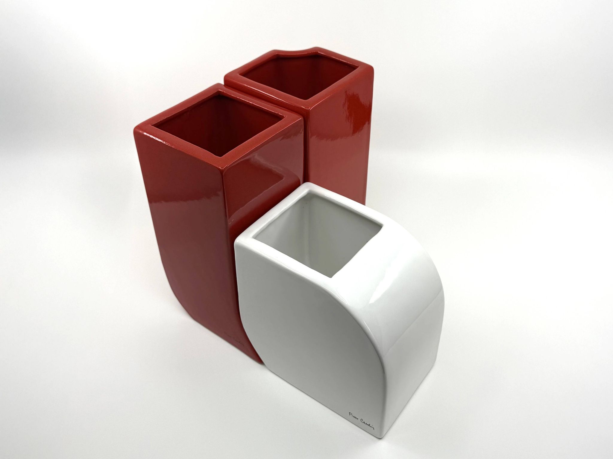Very rare set of 3 ceramic vases • Pierre Cardin • Circa 1968