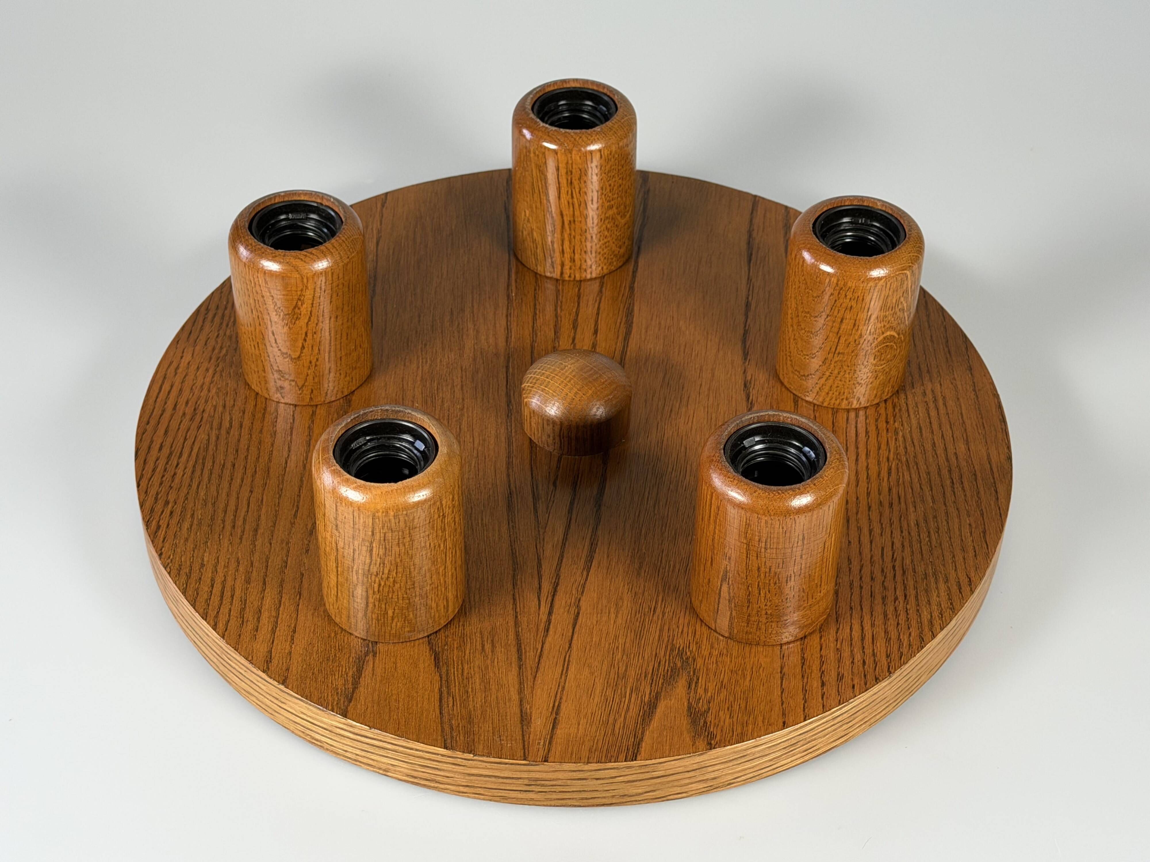 1960s 1970s Ceiling Lamp Brutalist Japandi Style Made in Germany