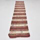 Tapis de couloir Kilim rouge et beige 2x10, 69x316 cm