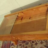 Very distinctive pine coffee table, display case