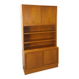 Meuble en teck design danois Poul Hundevad avec compartiments Lp, vintage