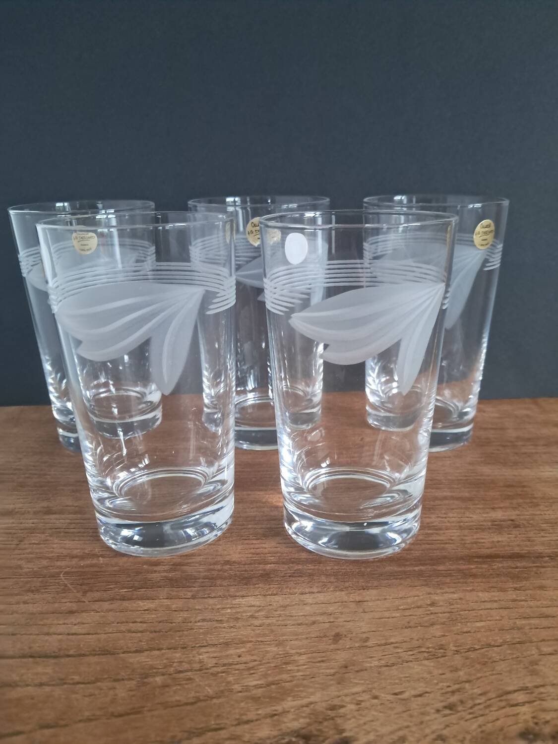 5 new crystal glasses from Arques, Nîmes model.