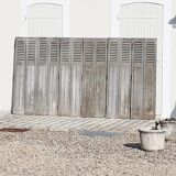 6 old double oak louvers