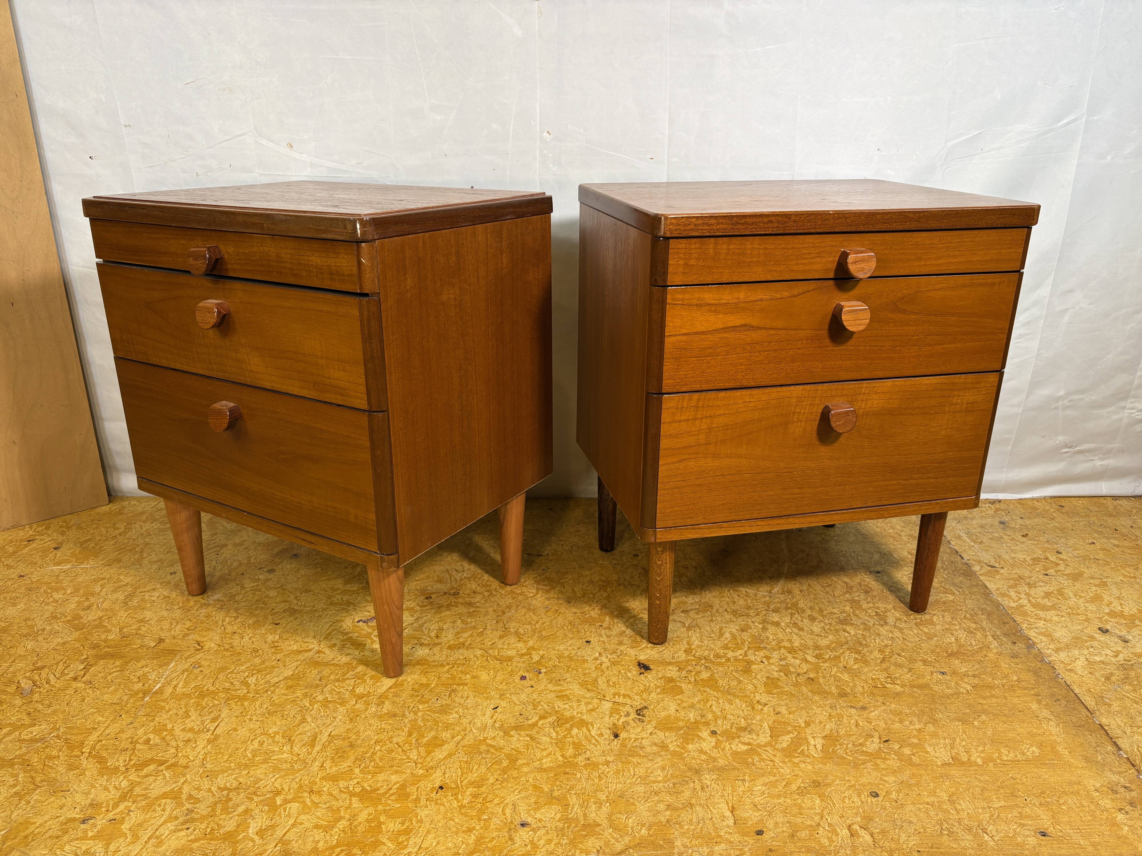 Pair of teak bedside tables by Stag, 1960-1970