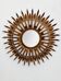 Vintage sun mirror in patinated gold metal – Spain 1950s / 60s