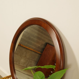 Miroir rond vintage en bois