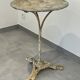 pedestal table, iron, cast iron and zinc guinguette table