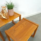 Teak vintage bijzettafel set
