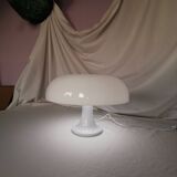 White plastic mushroom lamp