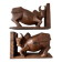 Pair of Scandinavian teak bookends