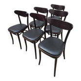 Set of 6 Banana bistro chairs, TON