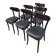 Set of 6 Banana bistro chairs, TON