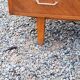 Vintage chest of drawers from the 50s in blond oak 4 drawers feet bobbin
