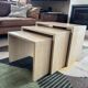 Lot de 3 tables gigognes en travertin