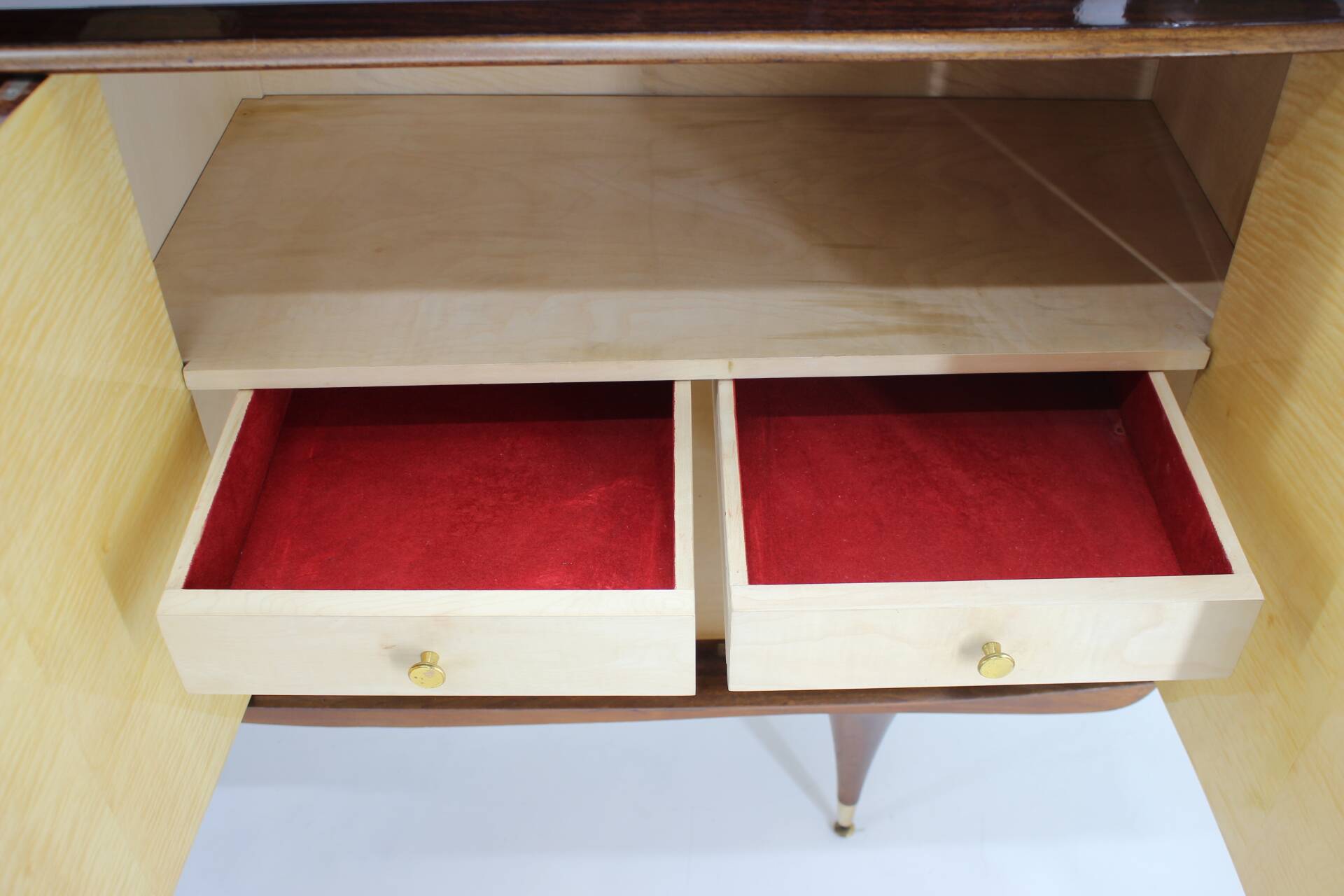 1960s Wooden Sideboard in High Gloss Finish, Italy