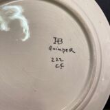 Six earthenware plates signed HB Quimper