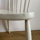 Vintage scandinavian style white chair in solid wood