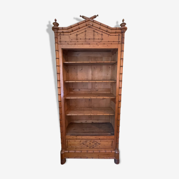 Armoire bibliothèque étagère Napoléon III vintage bohémian hippie