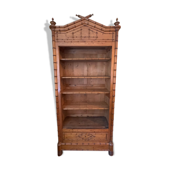 Armoire bibliothèque étagère Napoléon III vintage bohémian hippie