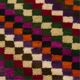 Colorful Vintage Hand-Knotted Turkish Tulu Rug with Checkered Design. 100% Wool