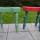 2 anciens tabourets atypiques artisanaux