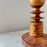 Vintage Scandinavian Wooden Candle holder with 3 arms, Mid-Century Modern
