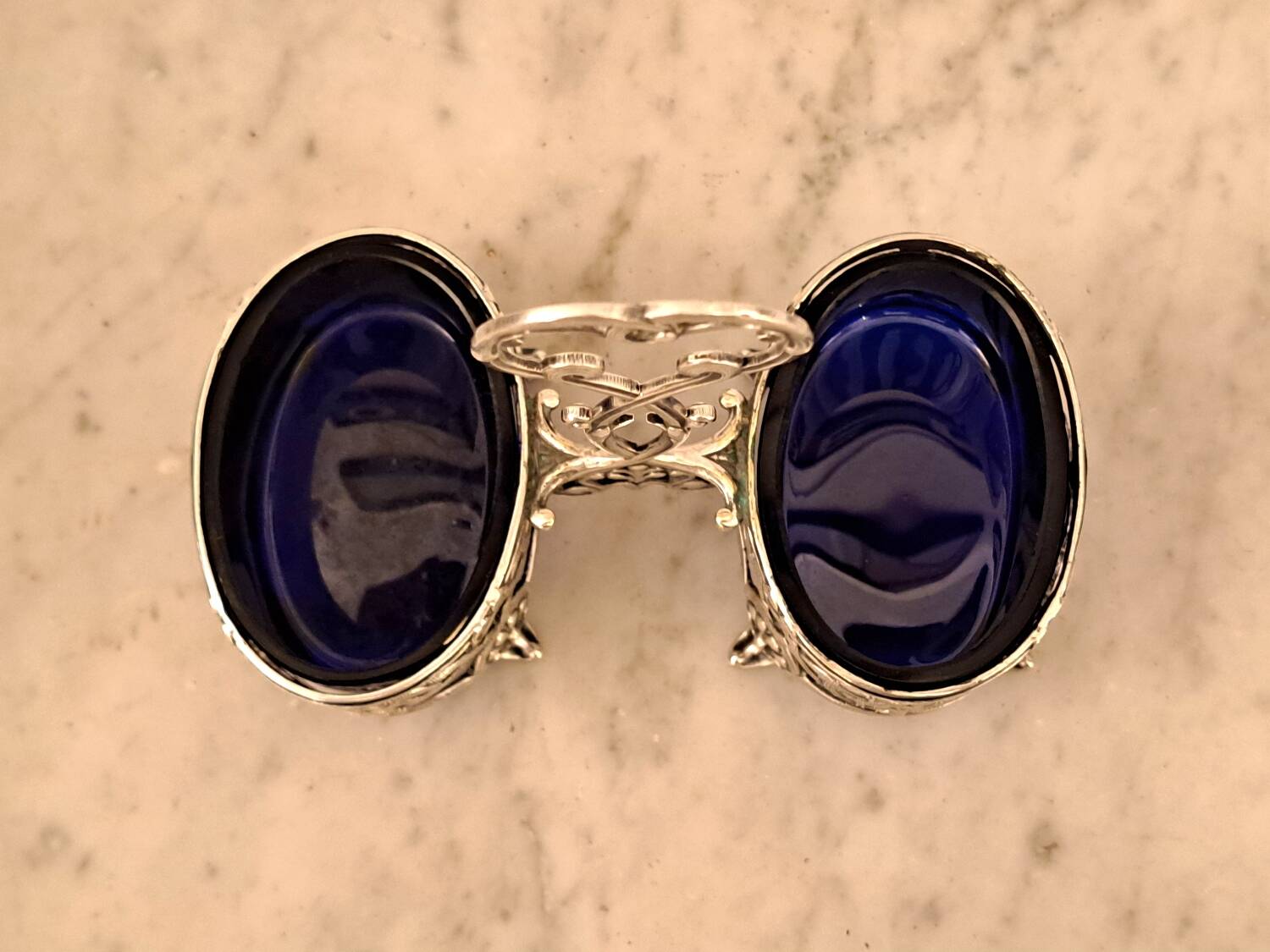 Saleron double Christofle en métal argenté