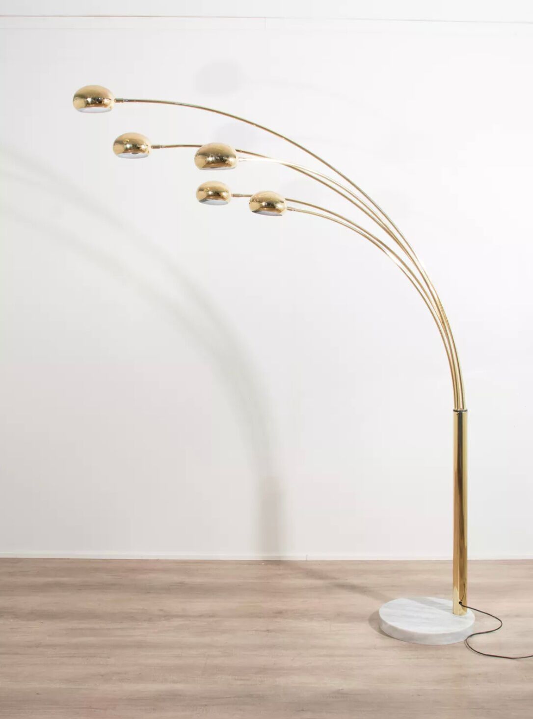 Italian 5-arm mid-century floor lamp