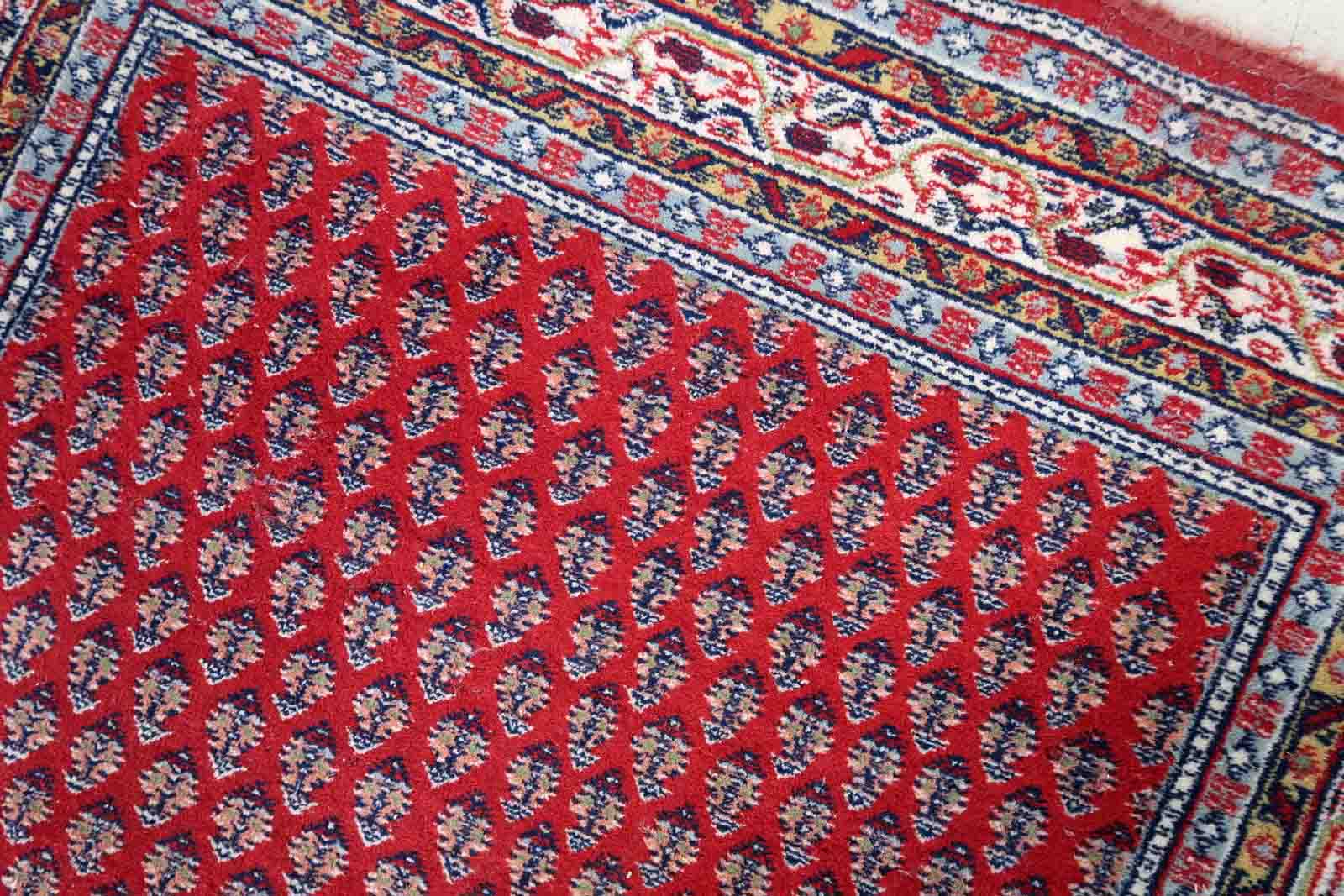 Vintage Indian carpet Seraband 100cm x 189cm 1970s