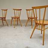Set of 4 wooden dining chairs by Tatra Nabytok 1960