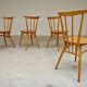 Set of 4 wooden dining chairs by Tatra Nabytok 1960