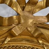 Miroir Ovale en Bois Doré, Style Louis XVI, époque Napoléon III – Milieu XIXe