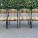 Set of 4 vintage Scandinavian Self chairs in solid wood and wool
