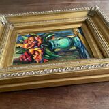 Peinture encadrée bouquet de fleurs