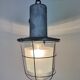 Large Industrial Cast Aluminium Cage Pendant Light , 1960s