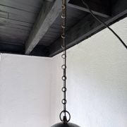 Brutalist suspension Jansen metal welded flower