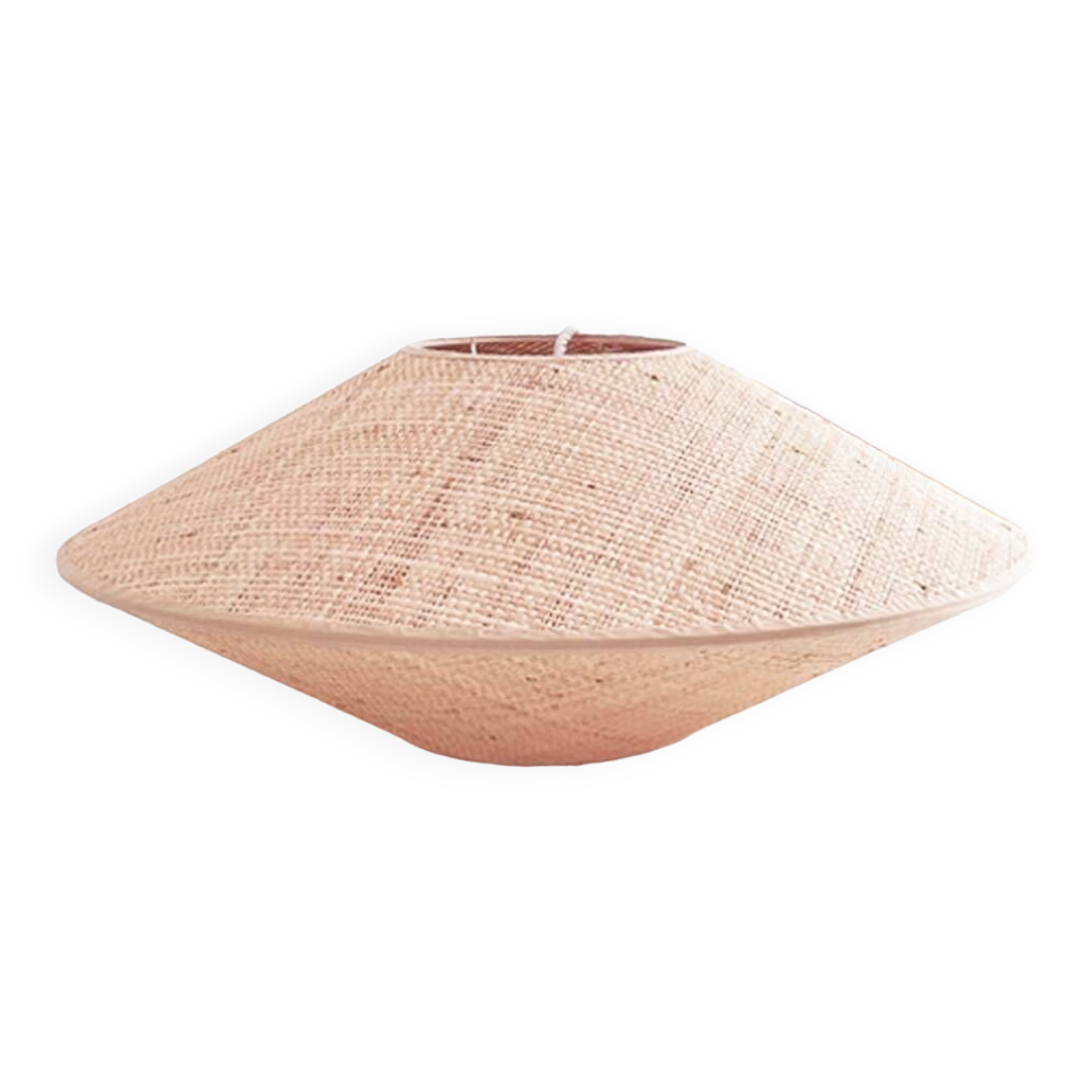 Woven wicker pendant light